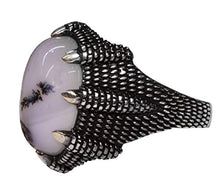 Load image into Gallery viewer, Falcon Jewelry Men's Sterling Silver Ring, Real Natural Yemeni Agate Gemstone Stone Will be Similar, Free Express SHİPPİNG, Solid Sterling Silver Men Ring
