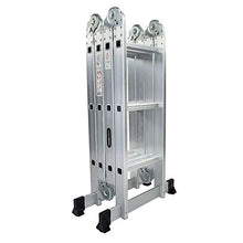 Load image into Gallery viewer, LUISLADDERS Folding Ladder Multi-Purpose Aluminium Extension 7 in 1 Step Heavy Duty Combination EN 131 Standard (12.5 Feet)

