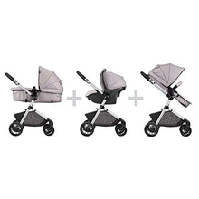 Load image into Gallery viewer, Evenflo Pivot Modular Travel System, Lightweight Baby Stroller, Sleek &amp; Versatile, Easy Infant Car Seat Transfer, Oversized Storage Basket, Blanket Boot, Travel Stroller, 3-Panel Canopy, Sandstone Tan
