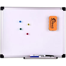 Load image into Gallery viewer, XBoard Double-Sided Magnetic Whiteboard Set, 15 x 12-Inch, Dry Erase Board with 1 Magnetic Dry Eraser, 3 Dry Erase Markers and 4 Push Pin Magnets
