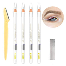 Load image into Gallery viewer, Waterproof Eyebrows Pencil Tattoo Makeup And Microblading Supplies Kit-Permanent Eye Brow Liners In 5 Colors Waterproof Eyebrow Pencils Peel - Brow Pencil Set For Marking (4 white)
