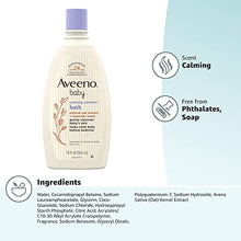 Load image into Gallery viewer, Aveeno Baby Calming Comfort Bath with Relaxing Lavender &amp; Vanilla Scents, Hypoallergenic &amp; Tear-Free Formula, Paraben- &amp; Phthalate-Free, 18 Fl Oz (Pack of 1)
