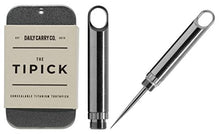 Load image into Gallery viewer, The TiPick - World's Smallest Titanium Toothpick | EDC Keychain Tool Camping Toothpick | Outdoor Concealable Micro Toothpick with Protective Case Holder
