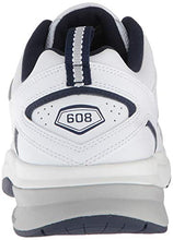 Load image into Gallery viewer, New Balance Men's 608 V5 Casual Comfort Cross Trainer, White/Navy, 11 M US
