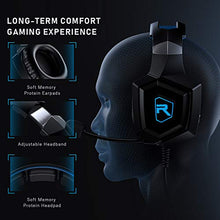 Load image into Gallery viewer, RUNMUS Gaming Headset for PS4, Xbox One, PC Headset w/Surround Sound, Noise Canceling Over Ear Headphones with Mic &amp; LED Light, Compatible with PS4, Xbox One, Switch, PC, PS3, Mac, Laptop
