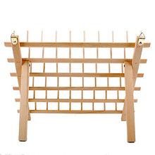 Load image into Gallery viewer, NW Wooden Thread Holder Sewing and Embroidery Thread Rack and Organizer Thread Rack for Sewing with Hanging Hooks(60-Spool)
