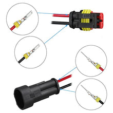 Load image into Gallery viewer, Flytuo 352PCS Automotive Waterproof Car Electrical Wire Connectors Plug Kit, 1/2/3/4 Male and Female Pin Connectors for Motorcycle, Truck, Car, Boats, Scooter
