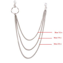 Load image into Gallery viewer, Qingsi 3 Pack Biker Wallet Long Chain Purse Chain Punk Key Chain for Biker Trucker Motorcycle Pants Jean

