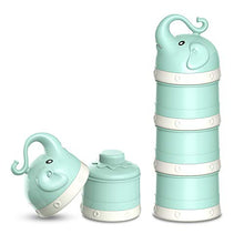 Load image into Gallery viewer, 1.ORIY Baby Milk Powder Formula Dispenser,Large Capacity，Non-Spill Twist-Lock Stackable Milk Powder Formula Container and Snack Storage for Travel,Powder Leakage Free,BPA Free,3 Compartment，Green
