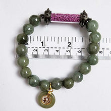 Load image into Gallery viewer, Heavens Tvcz Buddha Amulet Phra Sakyamuni Purple Colors Natural Jade Bracelets for Women Men Charms Genuine Rare with Coin Thailand Bring Attract Money Prosperity Luck Success Life Trade Flourishing
