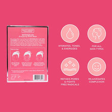 Load image into Gallery viewer, purlisse Watermelon Energizing Sheet Mask: Cruelty-Free &amp; clean, Paraben &amp; Sulfate-free, Packed with Vitamins A, B, &amp; C, Aloe Vera calms skin | Pack of 6
