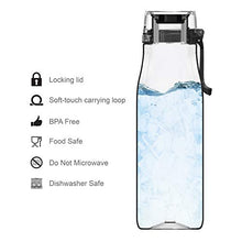 Load image into Gallery viewer, Zak Designs Star Wars The Mandalorian Plastic Water Bottle with Push Button Action, Locking Lid, and Portable Carry Loop, Includes 2 Reusable Straws, (25oz, Baby Yoda/The Child, BPA-Free)
