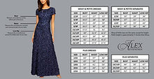 Load image into Gallery viewer, Alex Evenings Women's Plus Size Long Cold Shoulder Dress with Ruched Skirt, Black Glitter, 22W
