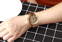 Load image into Gallery viewer, Bewell ZS-100B Couple Wooden Quartz Watch Men and Women 30M Water Resistance Date Display Fashion Watches (FBA)
