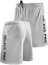Load image into Gallery viewer, Neleus Men's 7" Workout Running Shorts with Pockets,6056,2 Pack,Black,White,US 2XL,EU 3XL
