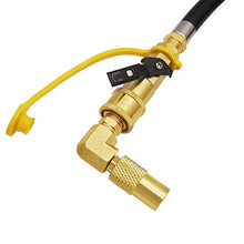 Load image into Gallery viewer, MCAMPAS 12FT 1/4" Quick Connect Fittings Propane Hose with Elbow Adapter Converter for 17" and 22" Blackstone Tabletop Camper Grill Hook Up RV Motorhomes
