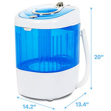 Load image into Gallery viewer, KUPPET Mini Portable Washing Machine for Compact Laundry, 7.7lbs Capacity, Small Semi-Automatic Compact Washer with Timer Control Single Translucent Tub
