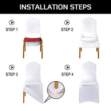 Load image into Gallery viewer, Premium Spandex Dining Chair Cover - INFANZIA Upgraded 10 PCS Super Stretch Chair Slipcover Protector with Elastic Leg Pocket for Party, Wedding, Banquet - Perfect Living Room Decoration
