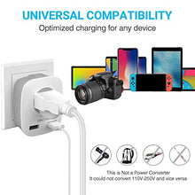 Load image into Gallery viewer, [2-Pack] European Travel Plug Adapter, VINTAR International Power Adaptor with 2 USB Ports,2 American Outlets- 4 in 1 Outlet Adapter,Travel Essentials to Italy,Greece,Israel,France, Spain (Type C)
