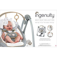 Load image into Gallery viewer, Ingenuity Boutique Collection Swing 'n Go Portable Swing - Bella Teddy

