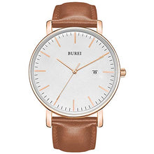 Load image into Gallery viewer, BUREI Men's Fashion Luxury Automatic Watch with Date Window Sapphire Crystal Stainless Steel Band and Cas
