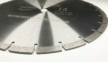 Load image into Gallery viewer, (10 Pack) ALSKAR DIAMOND ADLSS 14 inch Dry or Wet Cutting General Purpose Segmented High Speed Diamond Saw Blades for Concrete Stone Brick Masonry (14" - 10 pcs)
