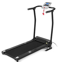 Load image into Gallery viewer, ANCHEER Folding Treadmill, Electric Running Machine with LCD Monitor Motorized,Pulse Grip and Safety Key,Portable Fitness Treadmill for Home/Office Use,US Stock (Black)
