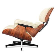 Load image into Gallery viewer, Mid Century Lounge Chair and Ottoman, Modern Chair Classic Design, Top Grain Leather Palisander Wood, Heavy Duty Base Support for Living Room, Study, Lounge, Office
