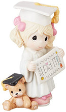 Load image into Gallery viewer, Precious Moments I Did It Graduation Girl With Teddy Bear Bisque Porcelain Home Decor Collectible Figurine 173014
