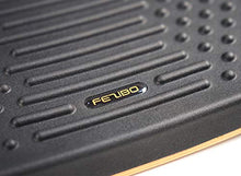 Load image into Gallery viewer, FEZIBO Standing Desk Mat with Anti Fatigue Bar, Wooden Wobble Balance Board with Ergonomic Design Comfort Floor Mat (Medium, Obsidian Black)
