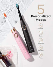 Load image into Gallery viewer, Fairywill Dual Sonic Electric Toothbrushes for Adults &amp; Kids - 10 Brush Heads 2 Travel Cases Included, 5 Modes with Smart Timer, Rechargeable Whitening Toothbrush USB Charging Lasts 30 Days
