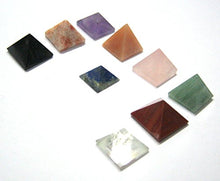 Load image into Gallery viewer, CRYSTALMIRACLE Lot of 9 Multi Crystal Loose Mini Pyramids Bagua Vaastu Crystal Healing Wellness Psychic Energy Feng Shui Reiki Positive Energy Home Office Gift Gemstone Metaphysical

