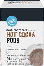 Load image into Gallery viewer, Amazon Brand - Happy Belly Hot Cocoa Pods Compatible with 2.0 K-Cup Brewers, Milk Chocolate Flavored, 24 Count
