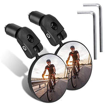 Load image into Gallery viewer, TKONG 2PCS Bike Mirrors, Safe Rearview Mirror Bicycle Cycling Rear View Mirrors Adjustable Rotatable Handlebar Mounted Convex Glass Mirror for Mountain Road Bike
