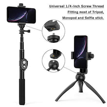 Load image into Gallery viewer, Universal Phone Tripod Mount (2 Pack) 1/4" Screw Adapter Cell Phone Holder with Adjustable Clamp Compatible with iPhone, Samsung, and All Phones, Camcorder,Selfie Monopod and More.
