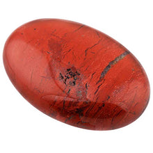 Load image into Gallery viewer, mookaitedecor Bundle - 2 Items: Red Jasper Crystal Egg with Stone Stand &amp; Pocket Palm Stone Worry Stones
