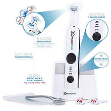 Load image into Gallery viewer, Electric Toothbrush, 30 Second Smile Shine TSS300 White Electronic Power Rechargeable Toothbrush with Reciprocating Motion, 2 Brushing Speeds, 2 Brush Heads
