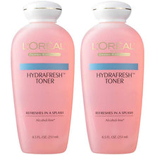 Load image into Gallery viewer, Face Toner, L'Oreal Paris Skincare HydraFresh Toner for Face, Alcohol Free Toner with Pro-Vitamin B5 for a Smoother, Brighter Complexion, 2 Count
