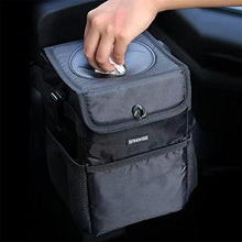 Load image into Gallery viewer, Car Trash Can with Lid, SANIWISE Automotive Waterproof Car Garbage Can, Collapsible Car Trash Bag Hanging, Car Accessories Interior Car Organizer
