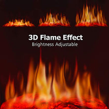 Load image into Gallery viewer, Electric Fireplace Heater with Remote - 1500W Infrared Heater with 3D Flames Effect, 800 Sq Ft Coverage, Space Heater with Thermostat, Fast Heating, No Noise, Safety Protection, Brightness Adjustable
