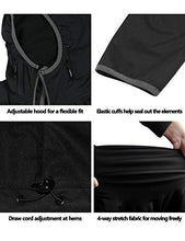 Load image into Gallery viewer, Little Donkey Andy Women's Lightweight Hooded Softshell Jacket for Running Travel Hiking, Windproof, Water Repellent Black Size L
