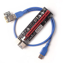 Load image into Gallery viewer, Dracaena PCIE Riser Adapter Card for GPU Crypto Mining16X to 1X (6pin/ MOLEX/SATA Powered) LED Status + 60cm USB 3.0 Cable (GPU Ethereum Mining) (6 pcs per Pack)
