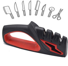 Load image into Gallery viewer, ZOUSHUAIDEDIAN Handheld Professional Knife Sharpener - 3 Stage sharpeners with Anti·Slip Mat, Quickly Sharpening and Honing Non·Serrated Blades, Suitable for Scissors, Cut Resistant Included
