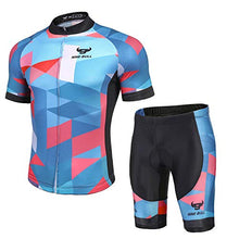 Load image into Gallery viewer, Men's Cycling Jersey Set - Reflective Quick-Dry Biking Shirt and 3D Padded Cycling Bike Shorts
