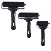Load image into Gallery viewer, VinBee 3 Pack Soft Rubber Brayer,Rubber Brayer Roller Paint Brush Ink Applicator Art Craft Oil Painting Tool (2.4 inch,4 inch,5.9 inch)
