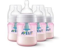 Load image into Gallery viewer, Philips Avent Anti-colic Baby Bottle with AirFree vent, Pink, SCF401/44, 4 Oz, 4 Count

