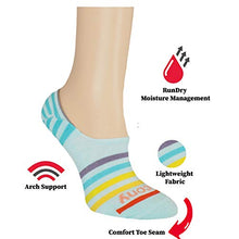 Load image into Gallery viewer, Saucony Women's 8 Pairs No Show Cushioned Invisible Liner Socks, Rainbow Assorted (8 Pairs), Shoe Size: 6-10

