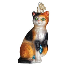 Load image into Gallery viewer, Old World Christmas Ornaments: Cat Lover Collection Glass Blown Ornaments for Christmas Tree, Calico Cat

