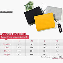 Load image into Gallery viewer, TOLOER Mens Hoodies Pullover - Contrast Color Casual Hoodie for Men - Sports Outwear Sweatshirts Black Yellow X-Large
