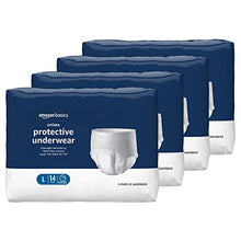 Load image into Gallery viewer, Amazon Basics Incontinence Underwear for Men and Women, Overnight Absorbency, Large, 56 Count, 4 Packs of 14 (Previously Solimo)
